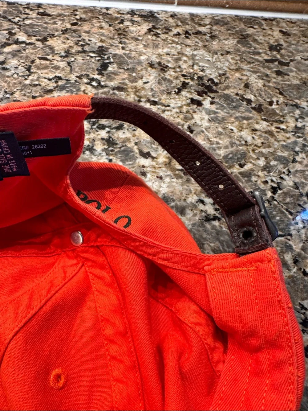 (2) Ralph Lauren Baseball Caps Olive Green & Orange Cotton - Picture 9 of 12